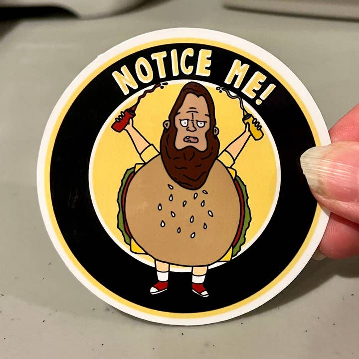 Bob's Burgers, Gene, Beefsquatch, Vinyl Sticker for wholesale by Graceful Darkness, LLC
