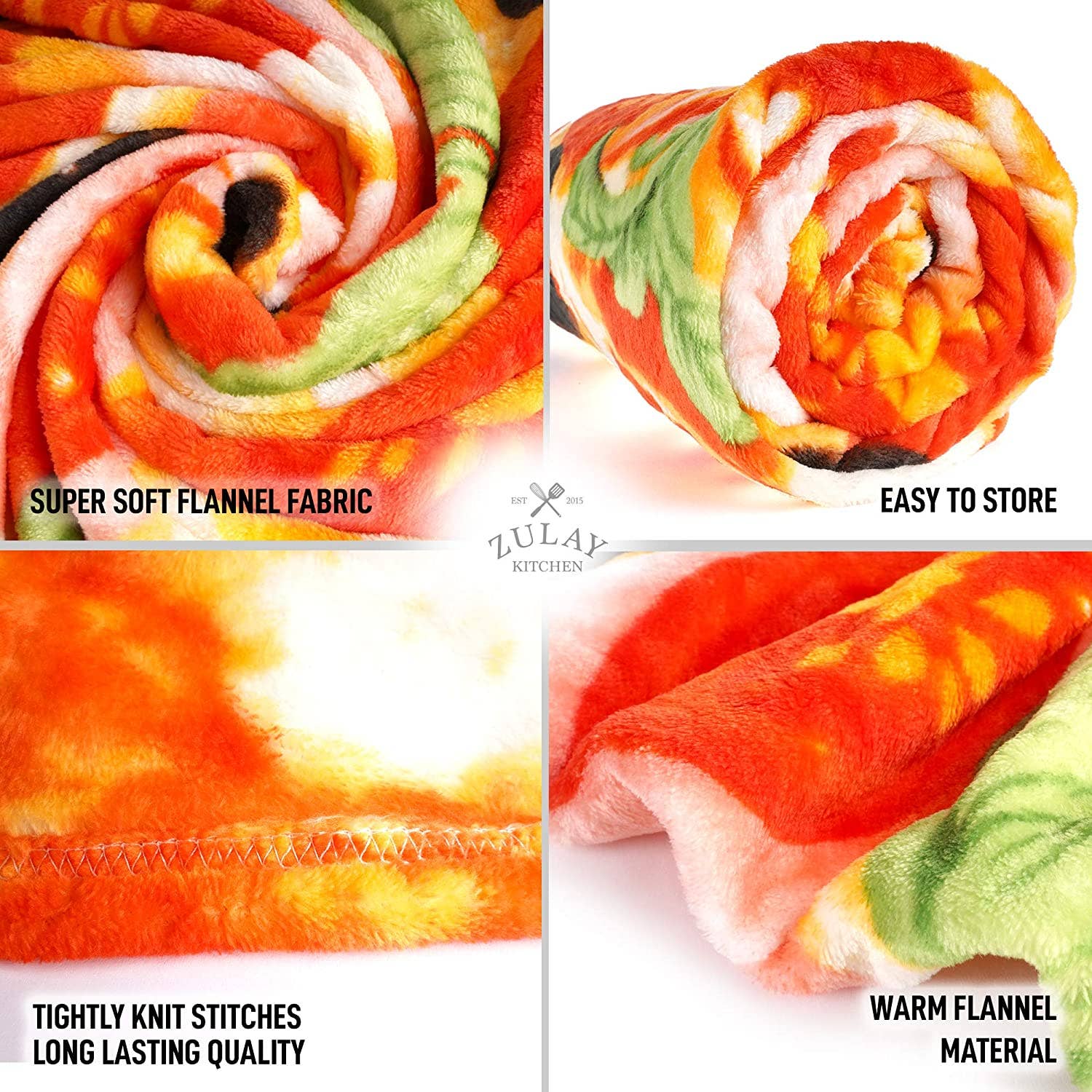 Zulay Kitchen - Wholesale Throw Blanket - Novelty Big Pizza Blanket - Premium Soft Flannel12