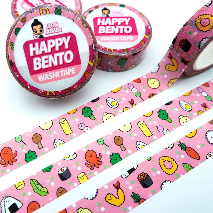 Ruban adhésif Happy Bento Washi pour la vente par Leon Römer Illustraties