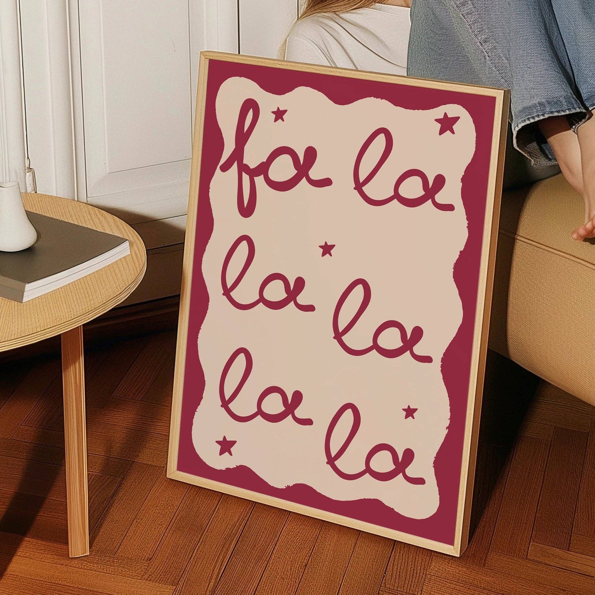 Moonshine Prints - Vente Affiche d'art - Impression de Noël Fa La La La1