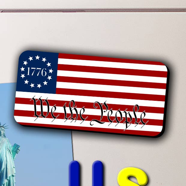 1776 Amerikanische Flagge "Wir, das Volk" Langer Magnet für den Großhandel von Nelson Gifts Wholesale