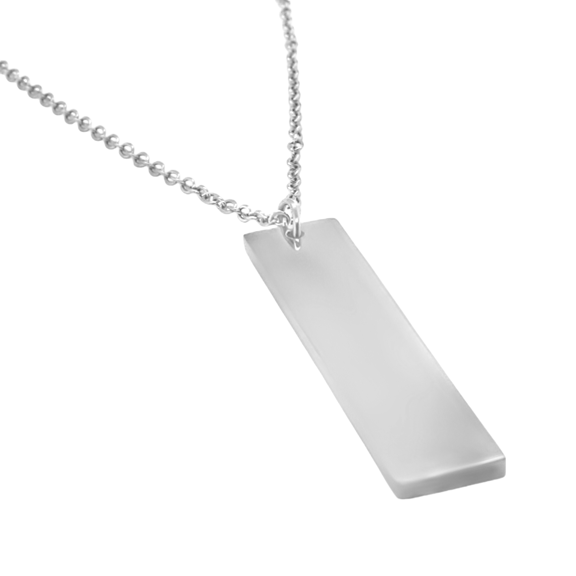 Atlanta Jewelers Supply - Wholesale Pendant/Charm Necklace - Stainless Steel Engravable Vertical Bar Necklace0