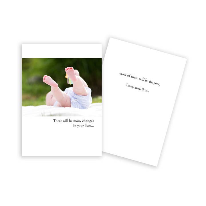 Baby Bottom New Baby Card for wholesale by Sun Day Greetings