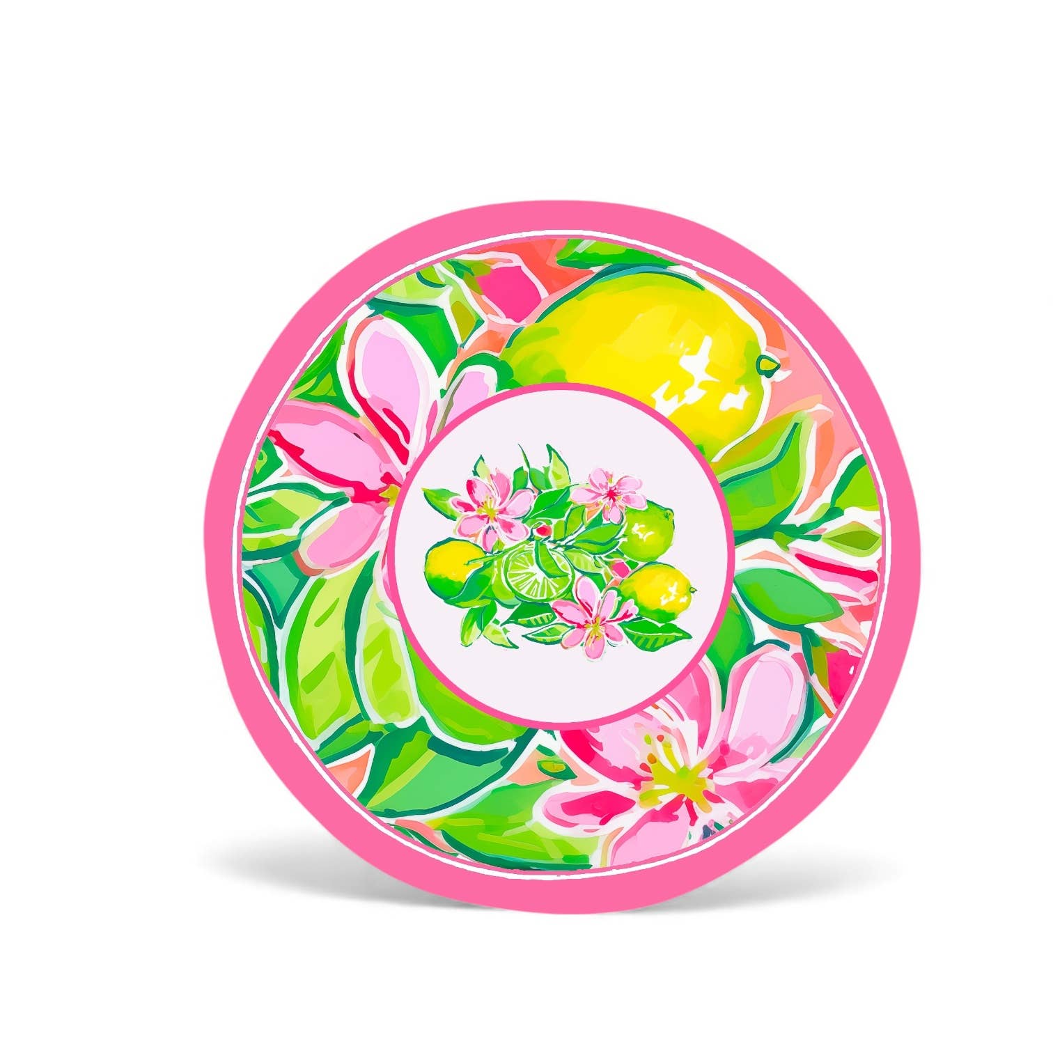 December Diamonds - Wholesale Decorative Plate/Dish/Bowl - 8.5in Preppy Lemon Plate