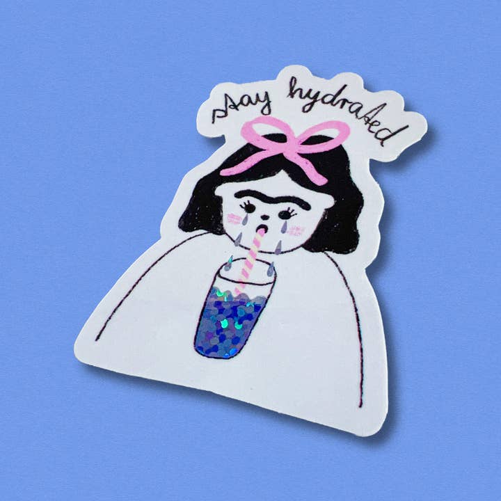 Jenne Grassmann - Wholesale Sticker - Glitter stickers stay hydrated1