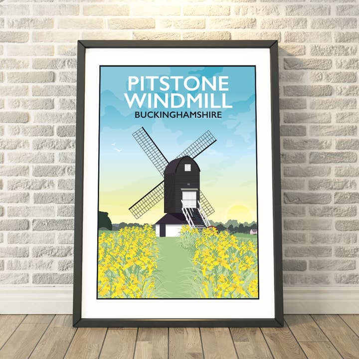 Pitstone Windmill, Buckinghamshire Print, Cards & Gifts for wholesale by Tabitha Mary