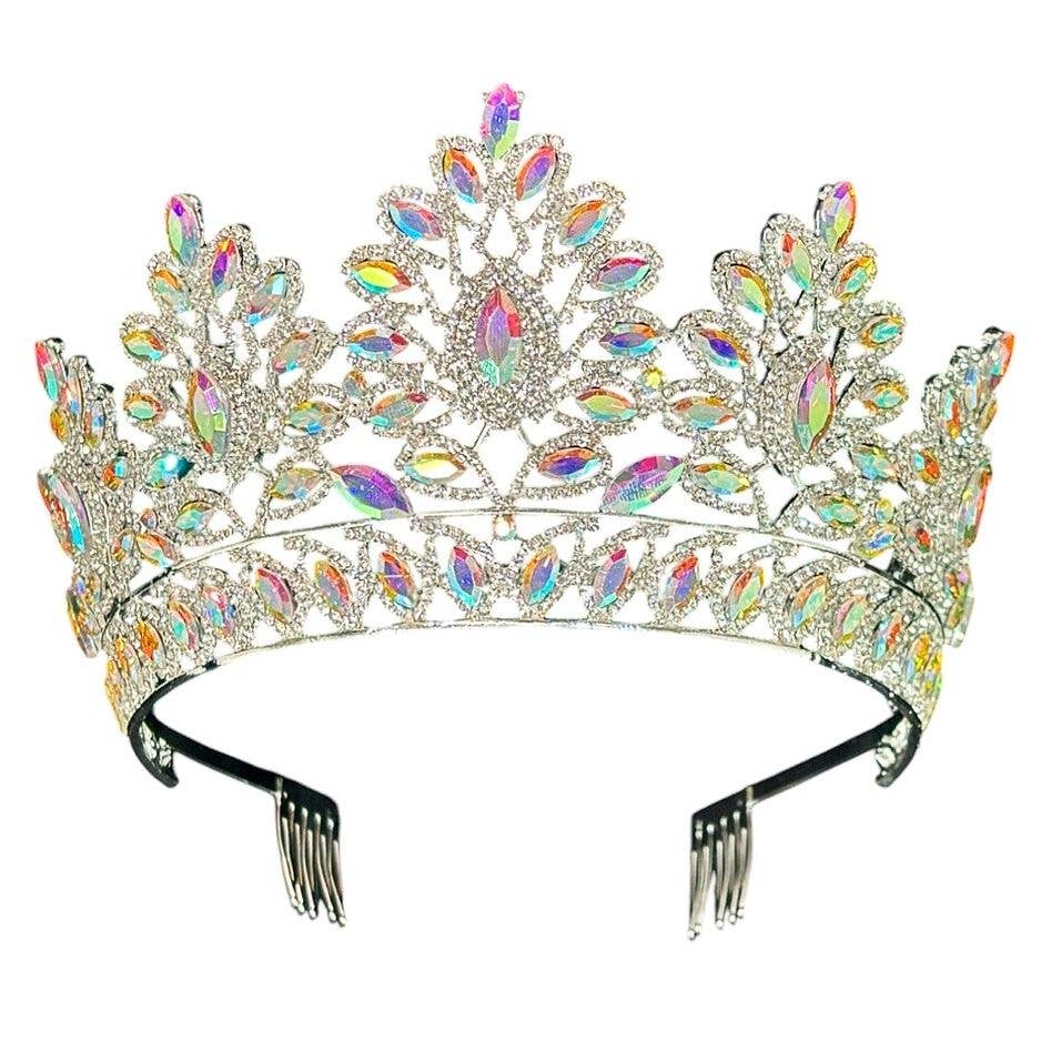 Diacly - Wholesale Tiara - Women's - Sophisticated Flower Marquise Rhinestone Tiara7