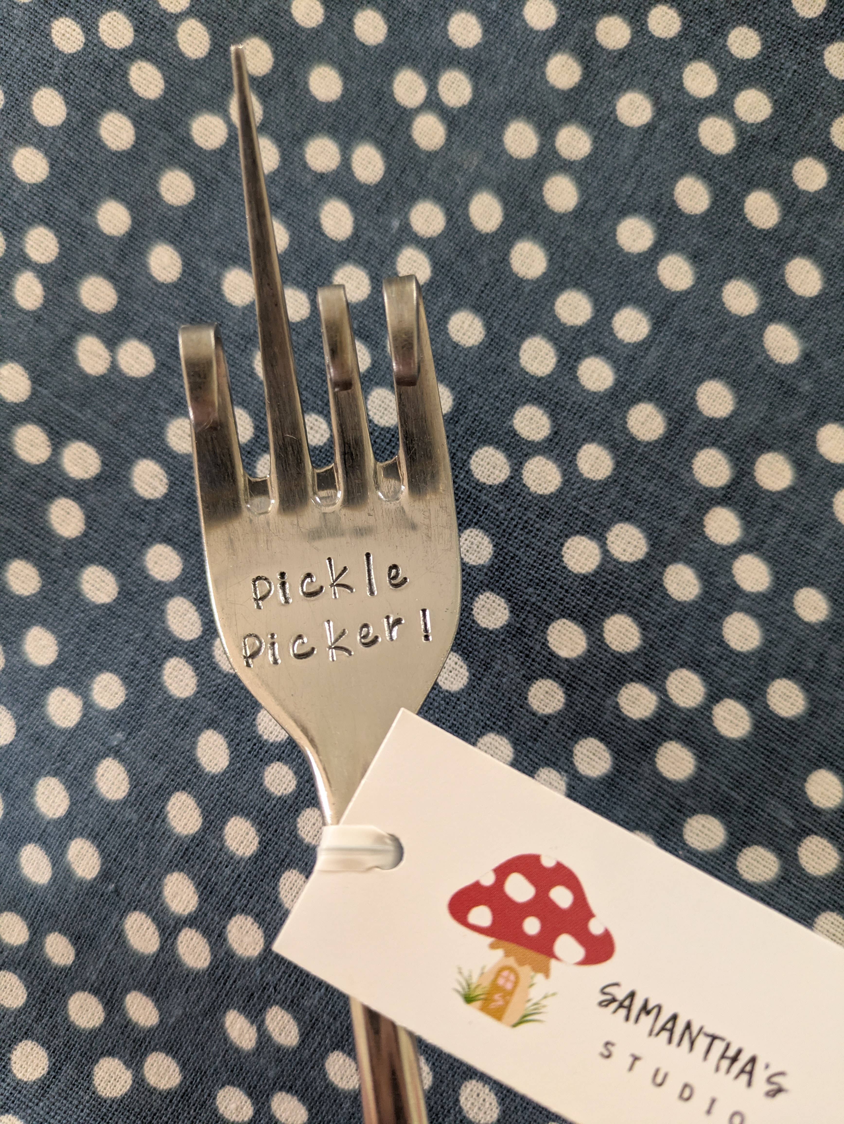 Samantha's Studio - Vente Fourchette - Couverts Pickle Picker (Fourchette), Couverts estampillés à la main2