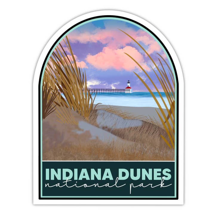 Indiana Dunes Nationalpark fyrtårn klistermærke for engroshandel hos Shop Trimmings