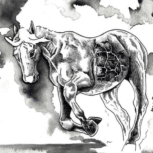 Asiatisk amerikansk zodiak - Fire Häst för wholesale av Jenie Gao Studio LLC