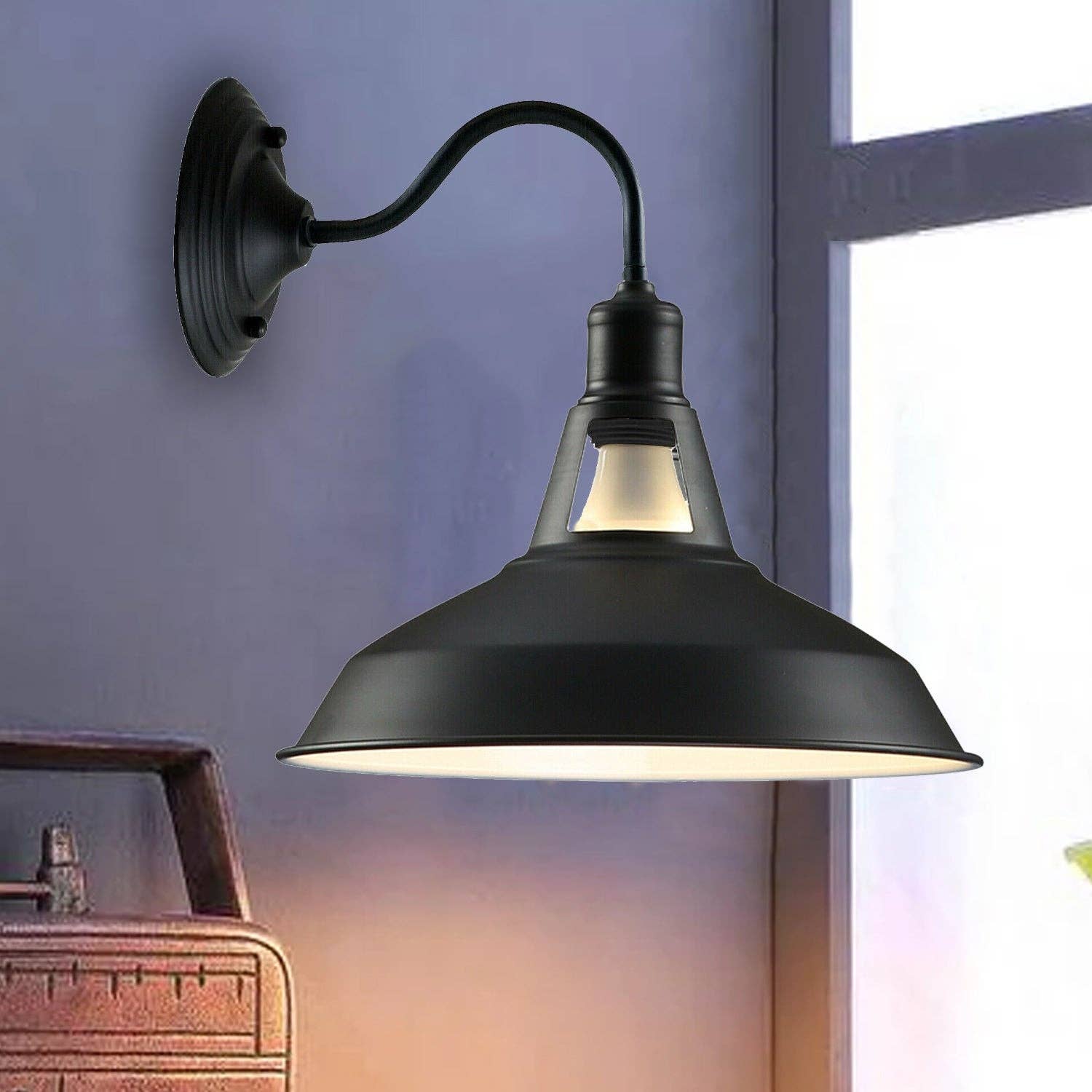 Ledsone - Wholesale Sconce - Industrial Outdoor Swan neck Wall light~36232