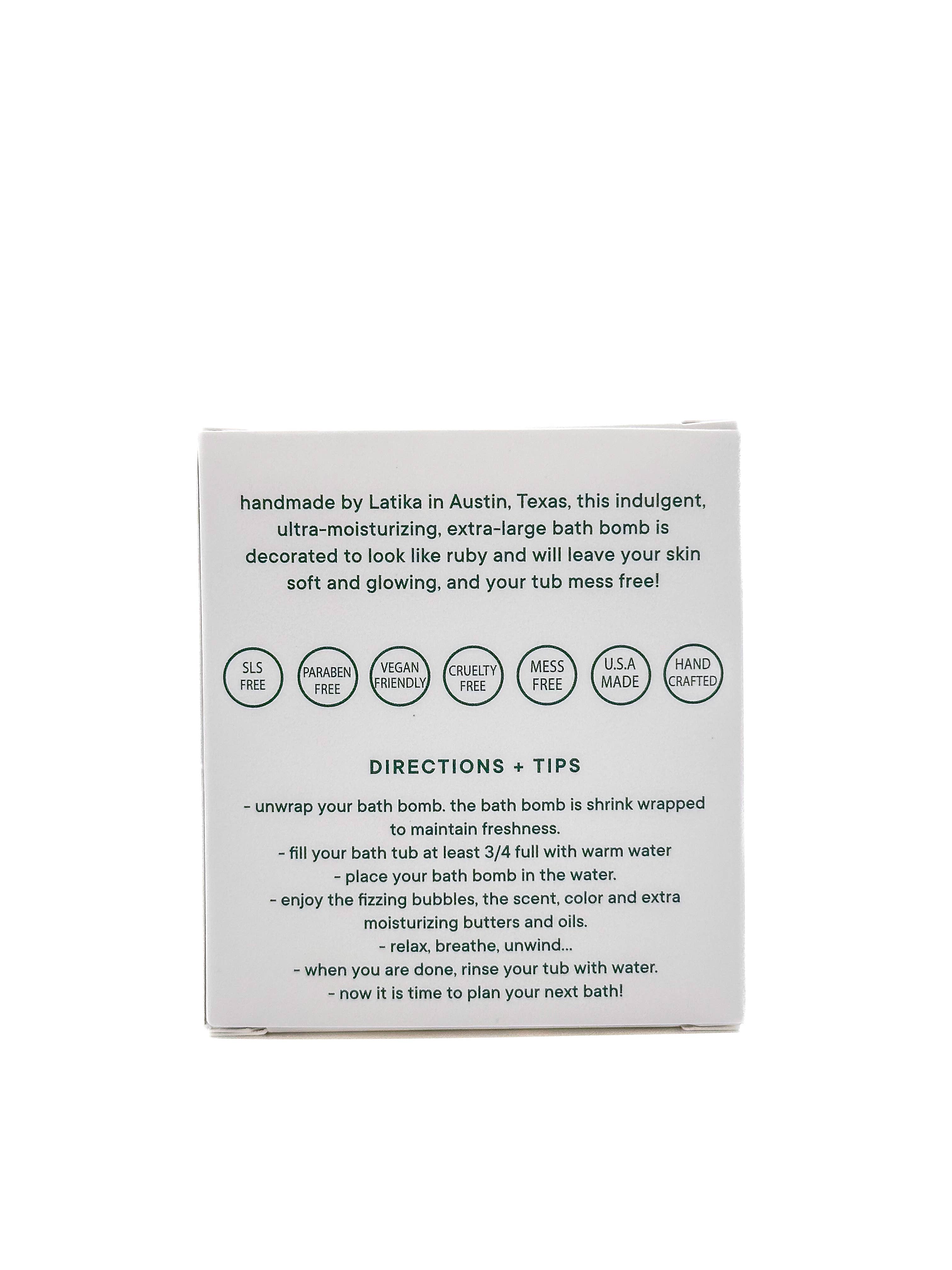 Latika Beauty - Vente Bombe de bain/poudre effervescente pour le bain - Bombe de Bain Géode en Cristal de Rubis – Rouge + Or6