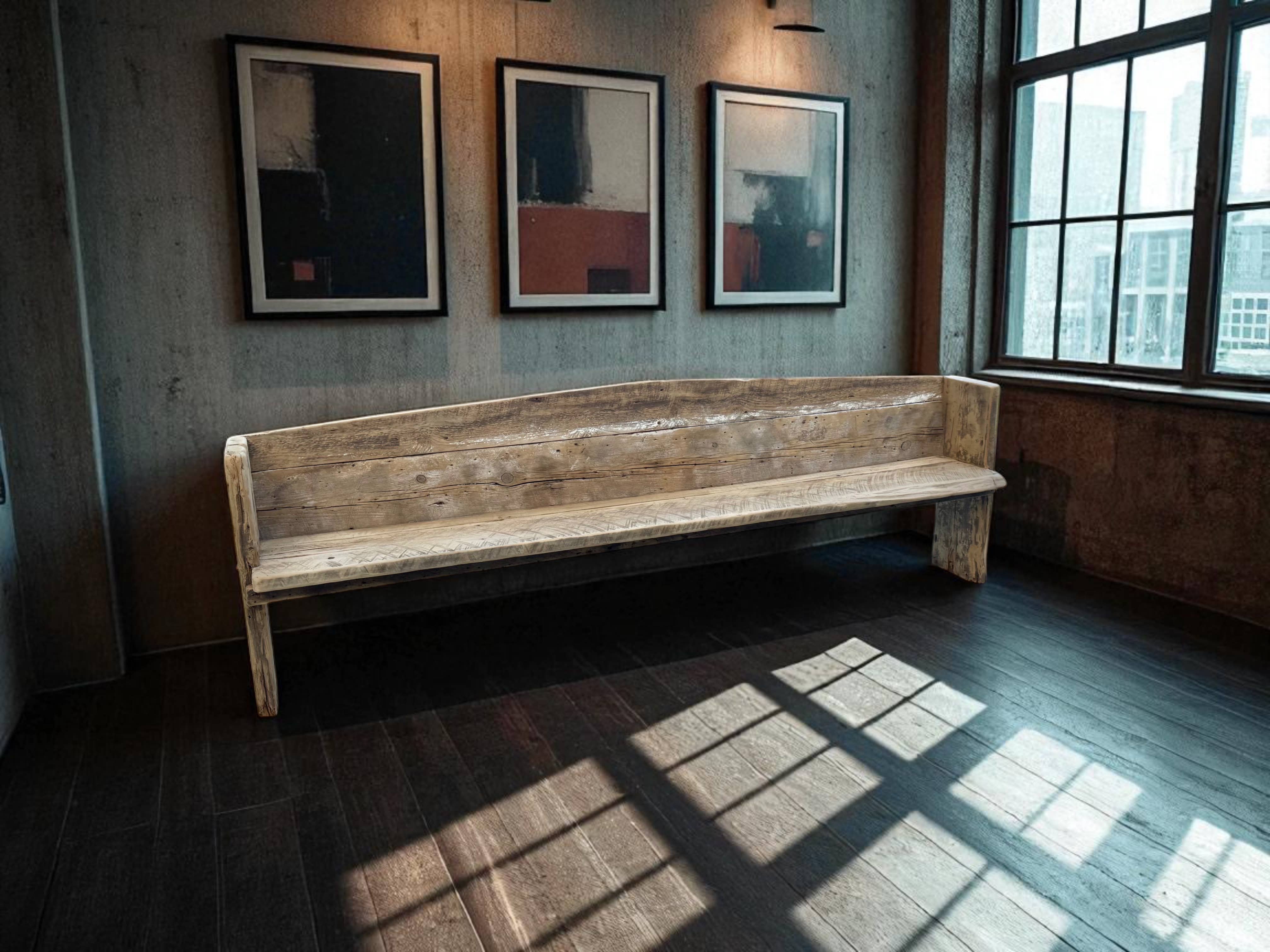 Archaic - Wholesale Bench - Rustic Farmhouse Reclaimed Barnwood Pew Bench9