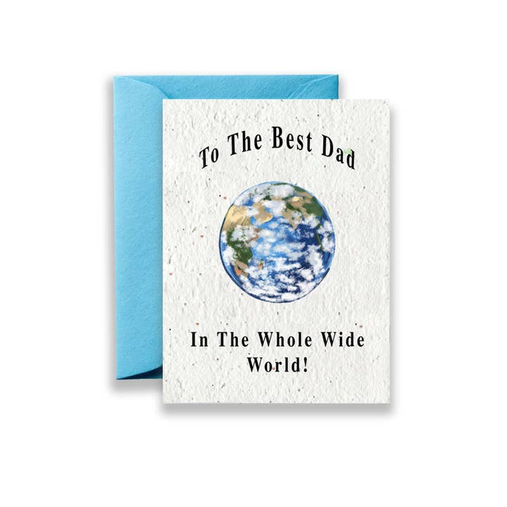 Artsy Em - Vendita all'ingrosso Biglietti per la Festa del Papà - Earthly Dad Embrace: biglietto di carta con semi di fiori selvatici per papà