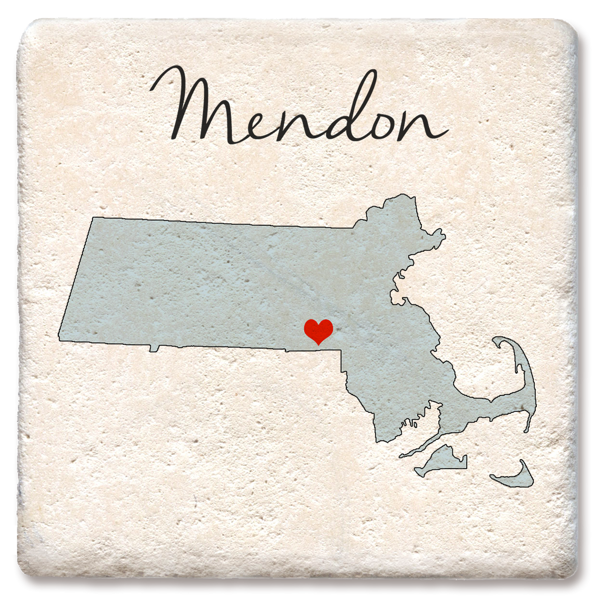 Tipsy Coasters & Gifts – wholesale Underlägg – Personlig coaster med hjärtsilhuett av din stad och delstat18