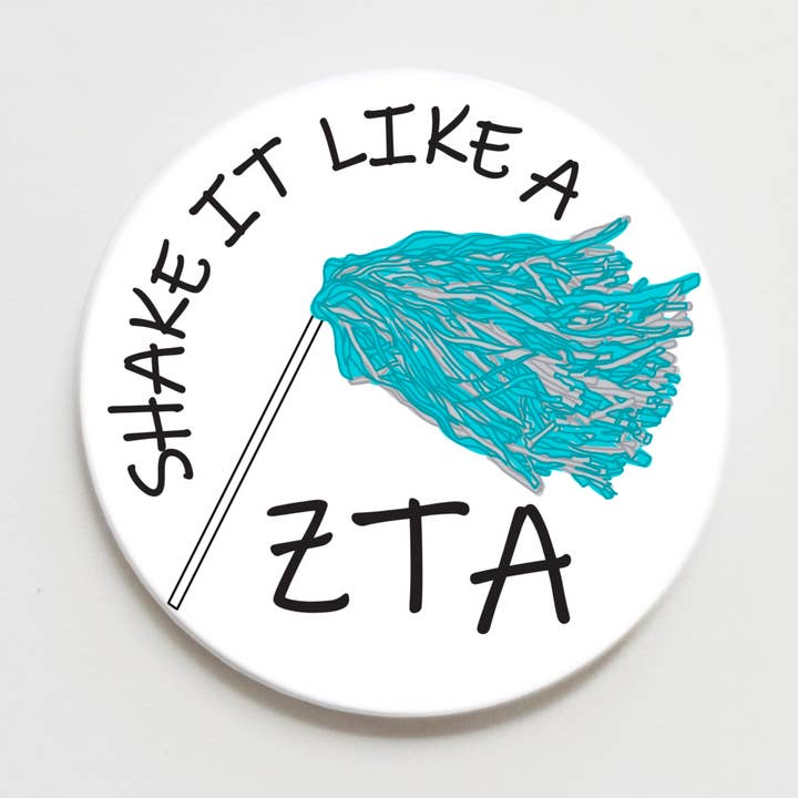 Zeta Tau Alpha Greek Shaker Button - 3.00 inch for wholesale by Good Vibez Collegiate