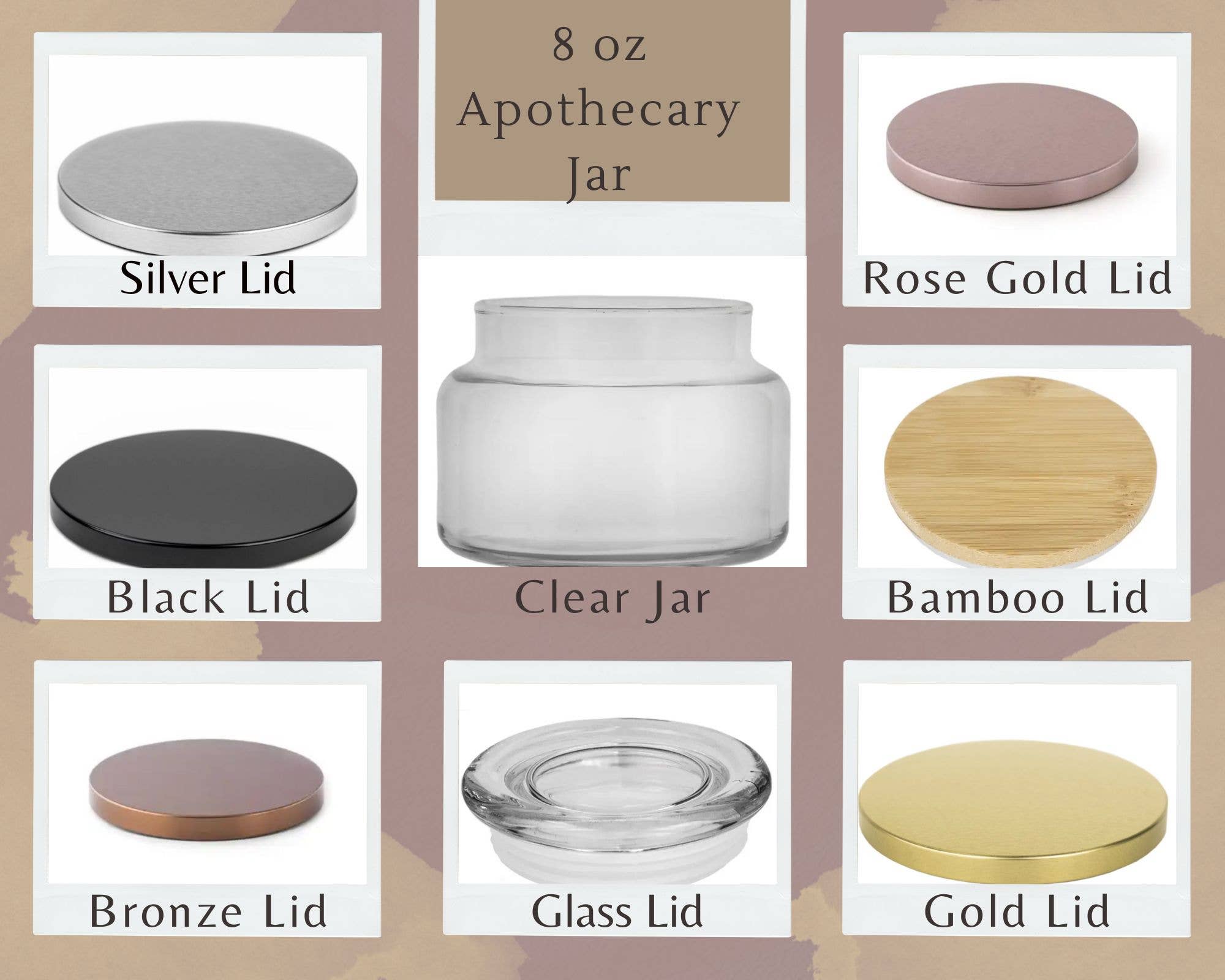 LiveYoung Candle Company - Wholesale Jar/Filled Candle - *Classic Scent* Private Label - Apothecary Jar 8oz,Unbranded0