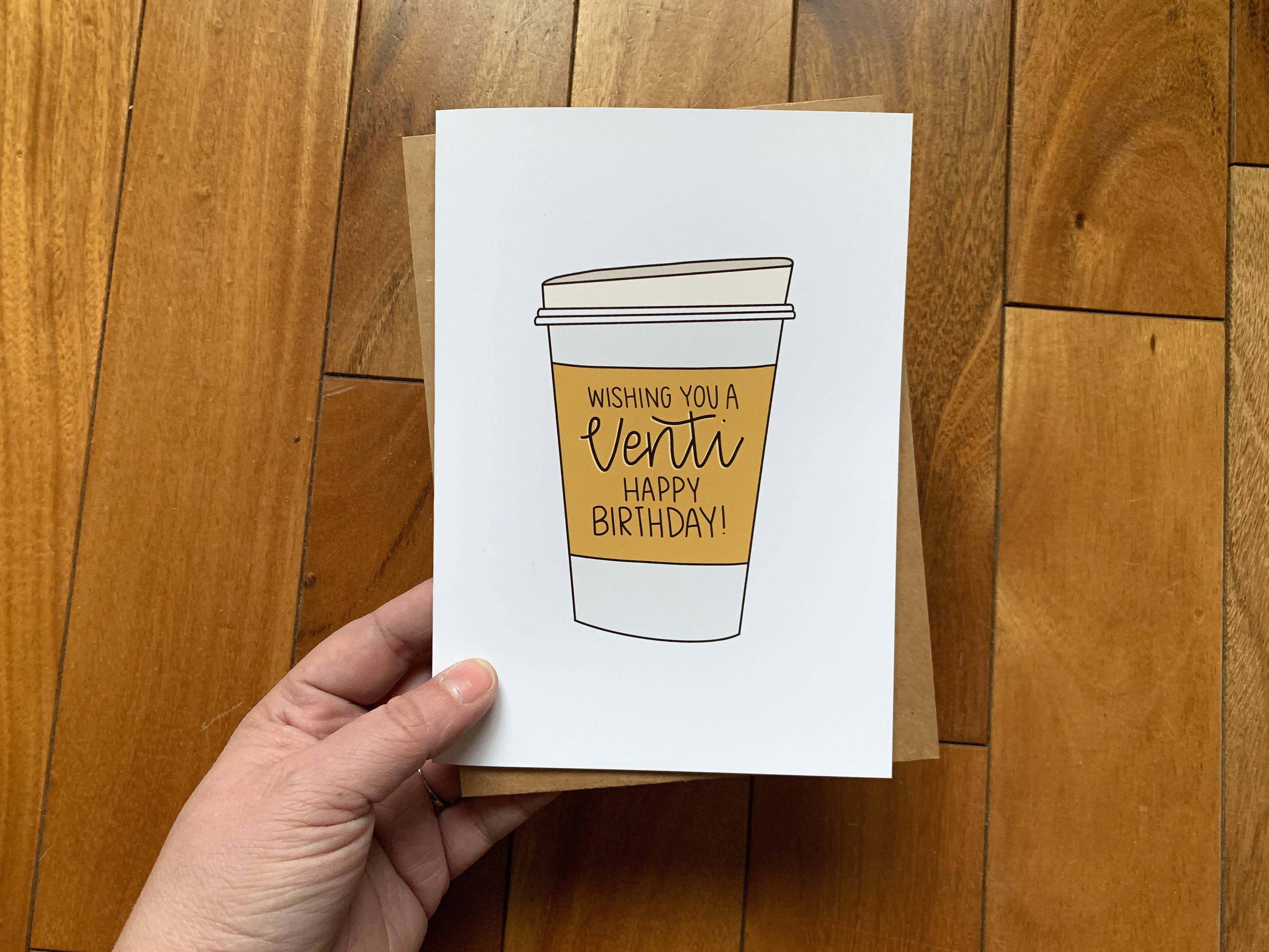 Stone Donut Design, LLC - Vente Cartes d'anniversaire - Carte à café Venti Happy Birthday To Go5