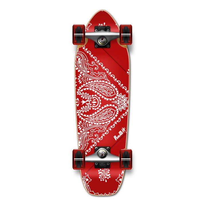 Yocaher Graphic Complete Mini Cruiser - Bandana Red voor wholesale door Yocaher Skateboards