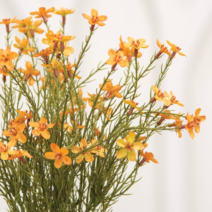 Saybrook Lane - Wholesale Artificial Flowers - Teastain Star Flower Bush, 15.5"H