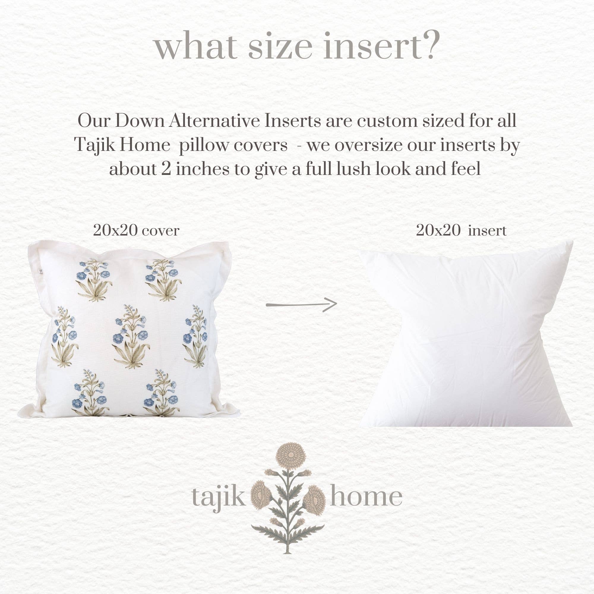 Tajik  Home  LLC - Wholesale Pillow Insert - Down Alternative Pillow Inserts - Made in Massachusetts2