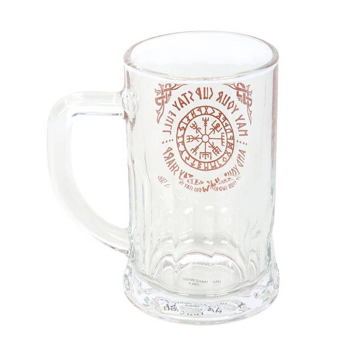 WONDER IMPORTS AUSTRALIA - Wholesale Beer glass/mug - Viking Compass Glass Beer Tankard with Coaster2