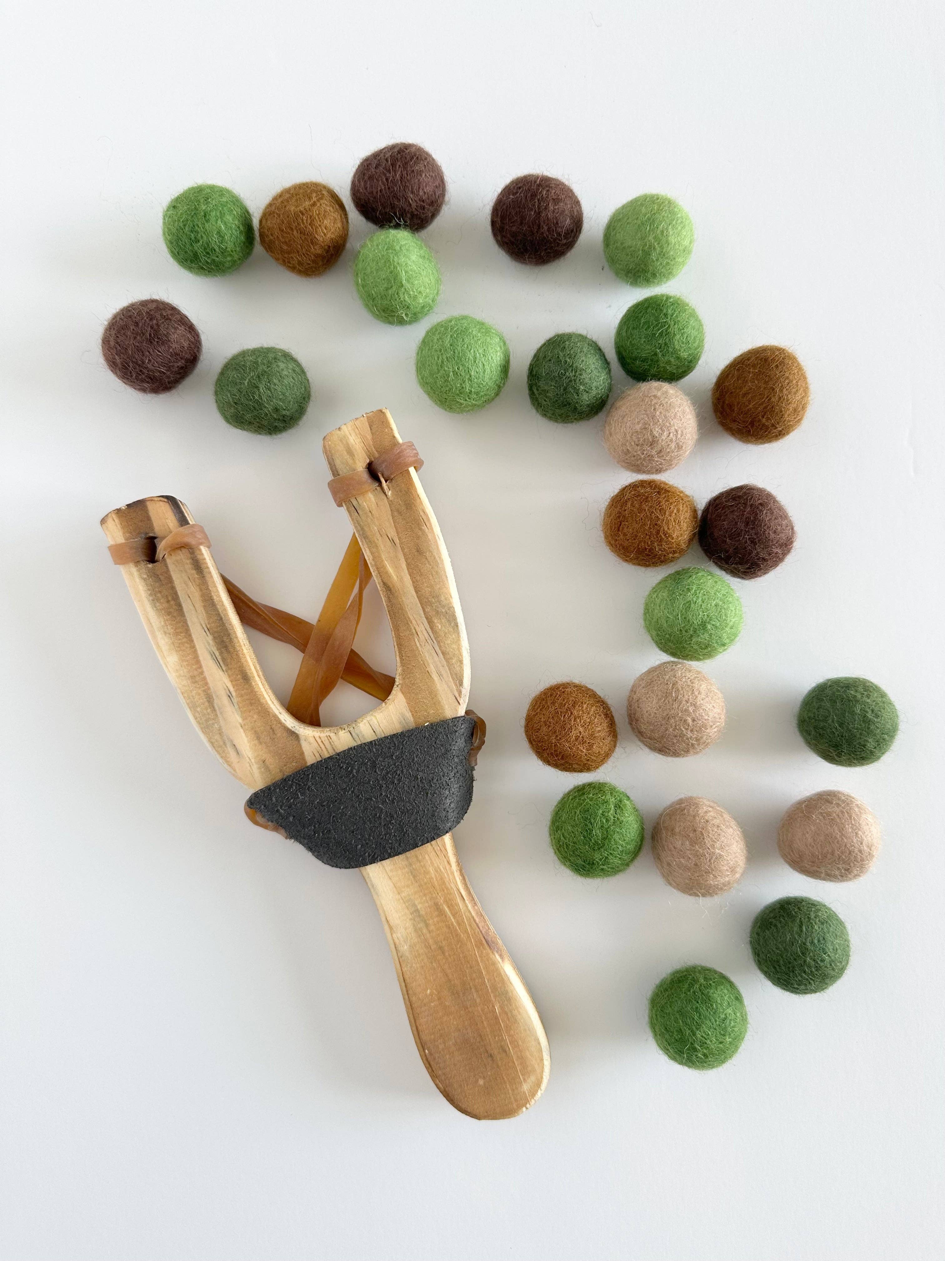 Wool Jamboree - Wholesale Slingshot - Kids - Camouflage Slingshot & Felt Ball Set5