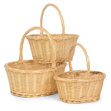 Willow Group - Wholesale Basket - S/3 OV WHT WLW OH S/S2