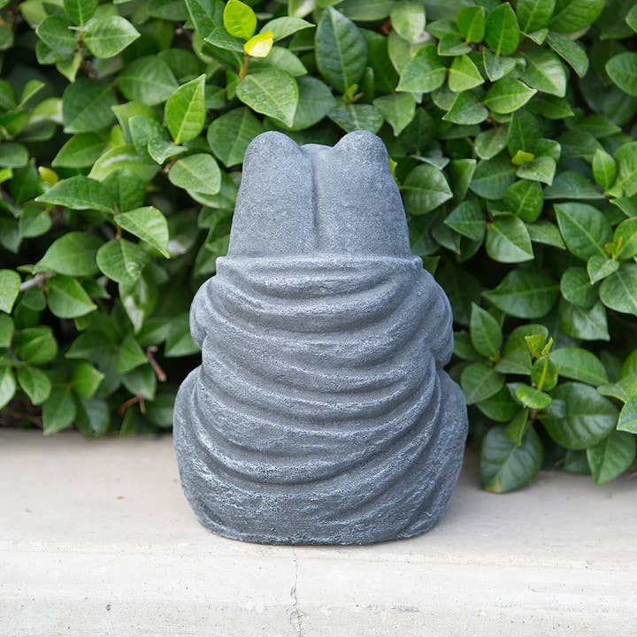 Garden Age Supply - Wholesale Decorative Figurine - Praying Frog - Volcanic Ash2