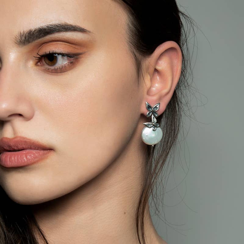 Nemoris Gioielli - Vendita all'ingrosso Orecchini pendenti - Orecchini Primavera Con Perla1