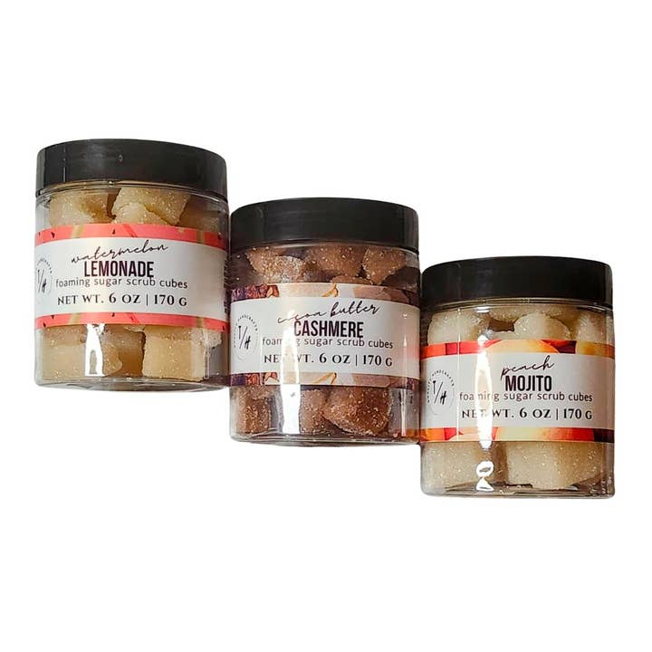 Toliver's Handmade - Wholesale Body Scrub/Exfoliant - Foaming Sugar Scrub Cubes - 6 oz - Wholesale or White Label