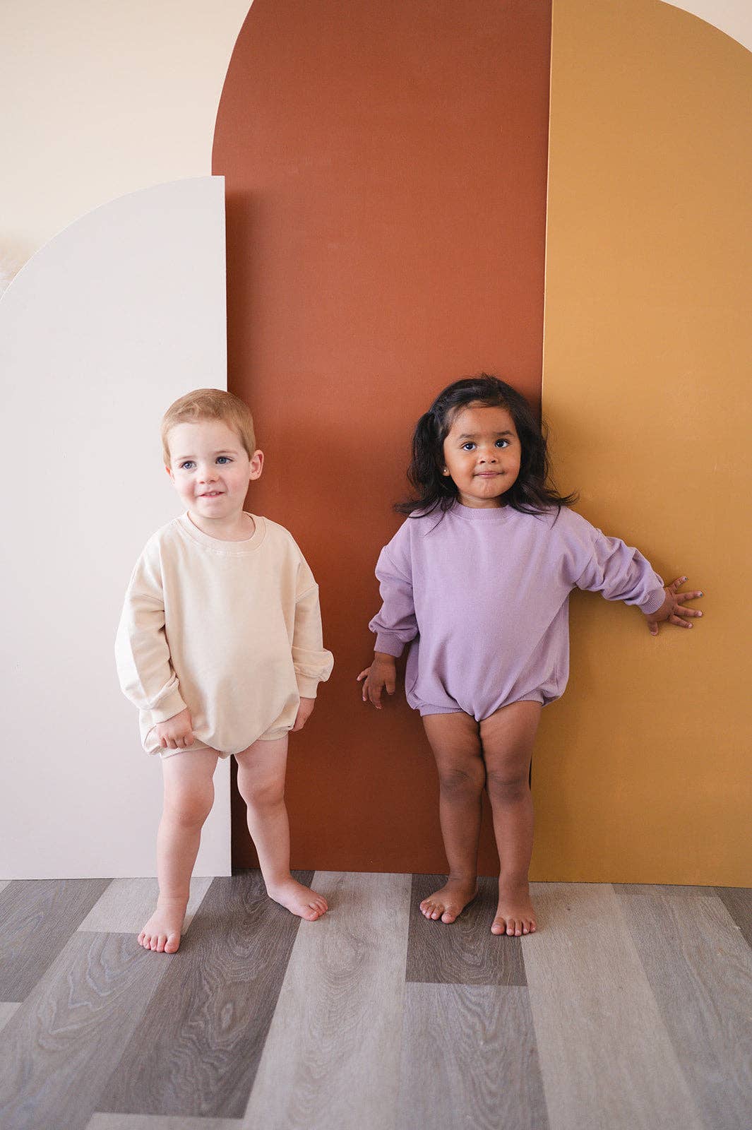 Addie Joy company - Wholesale Bodysuit (Non-Footed) - Baby - Oversized Cozy Romper - Vanilla1