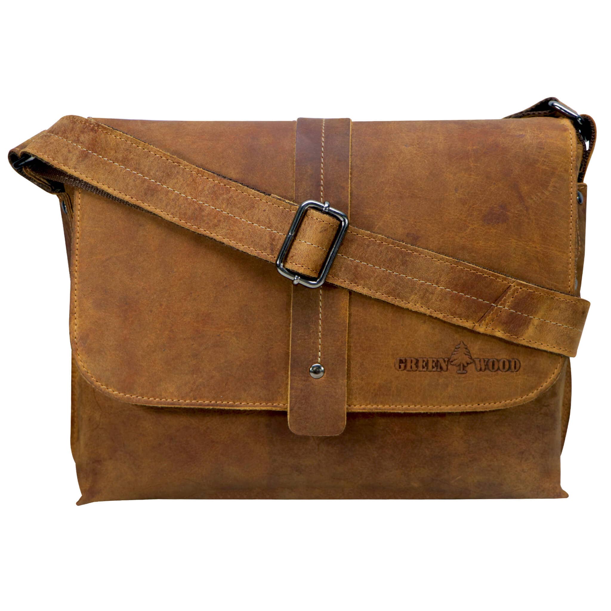 Greenwood - Wholesale Messenger Bag - Unisex - Chris leather bag men's shoulder bag wide strap women0