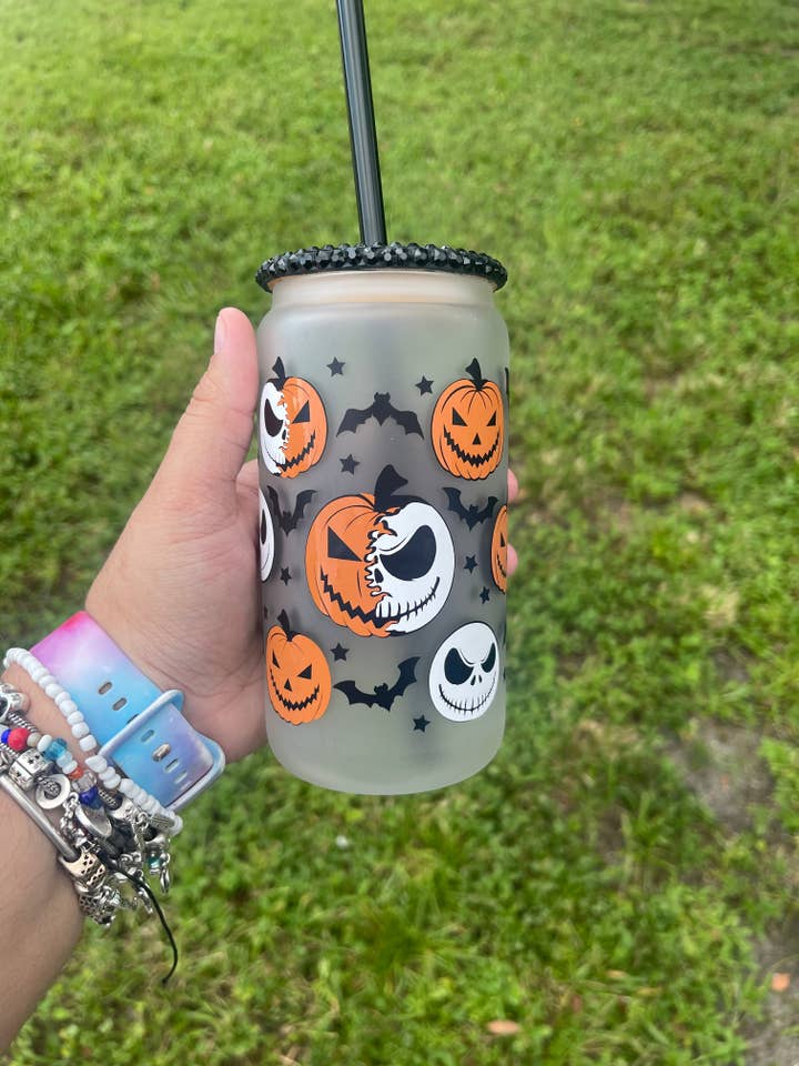 Frost Jack pumpkin Halloween Cup for wholesale by Rose Magnolias