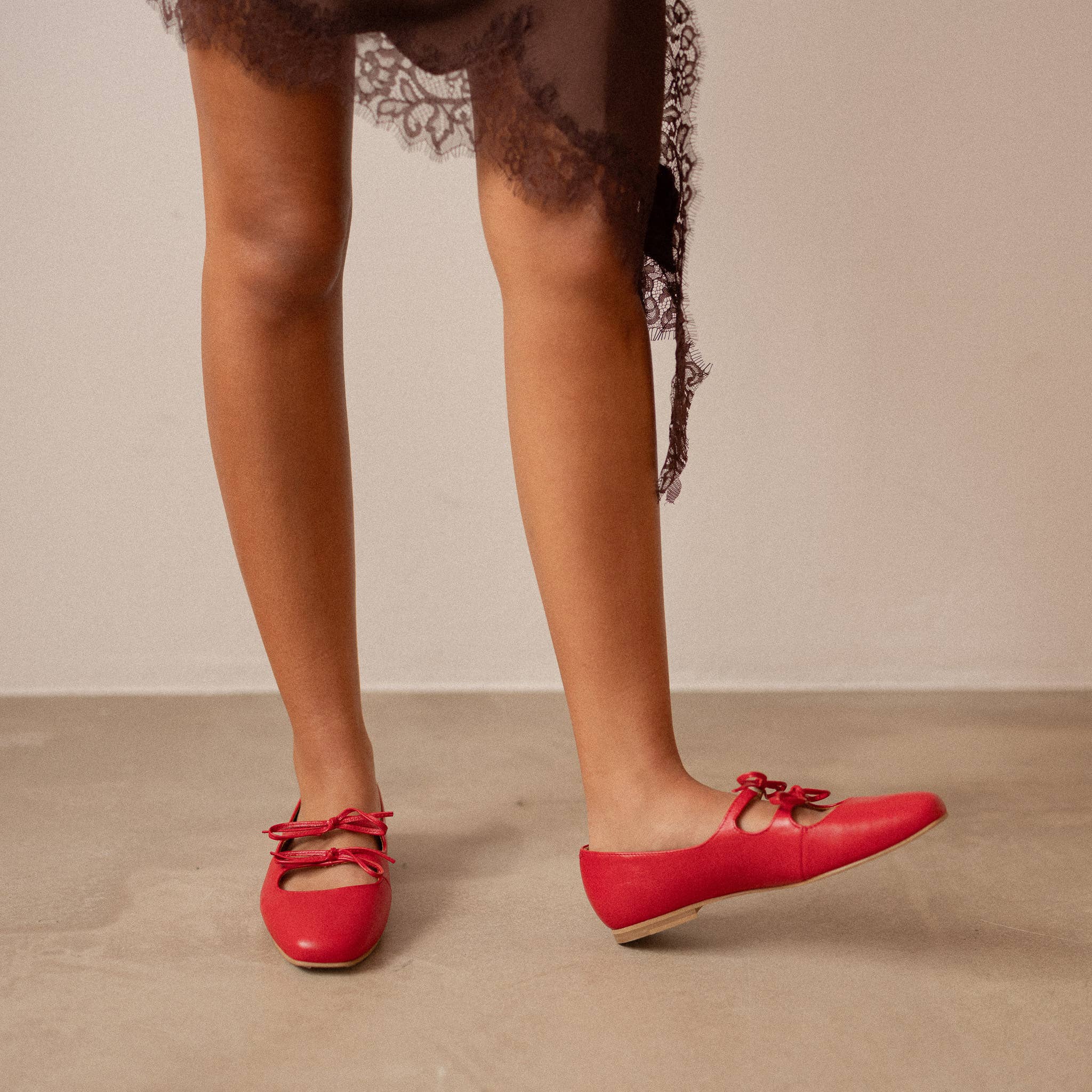 red Shirley Ballerina, marsala for wholesale on Faire1