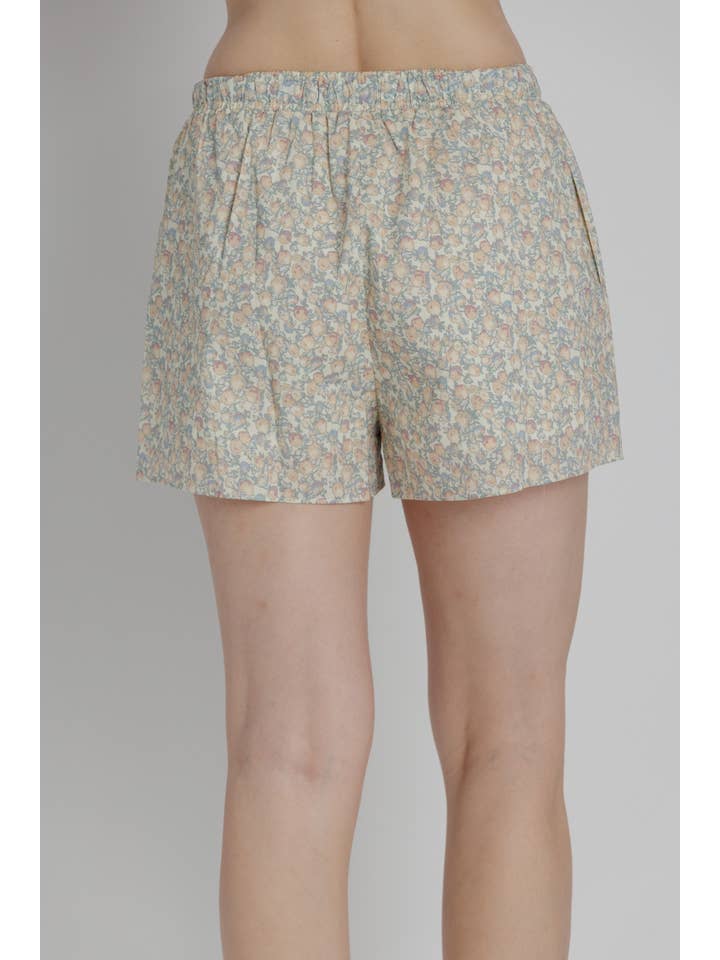 Aureum - Wholesale Shorts - Women's - AB2333 - FLORAL SHORTS W/ CONTRAST TIES6