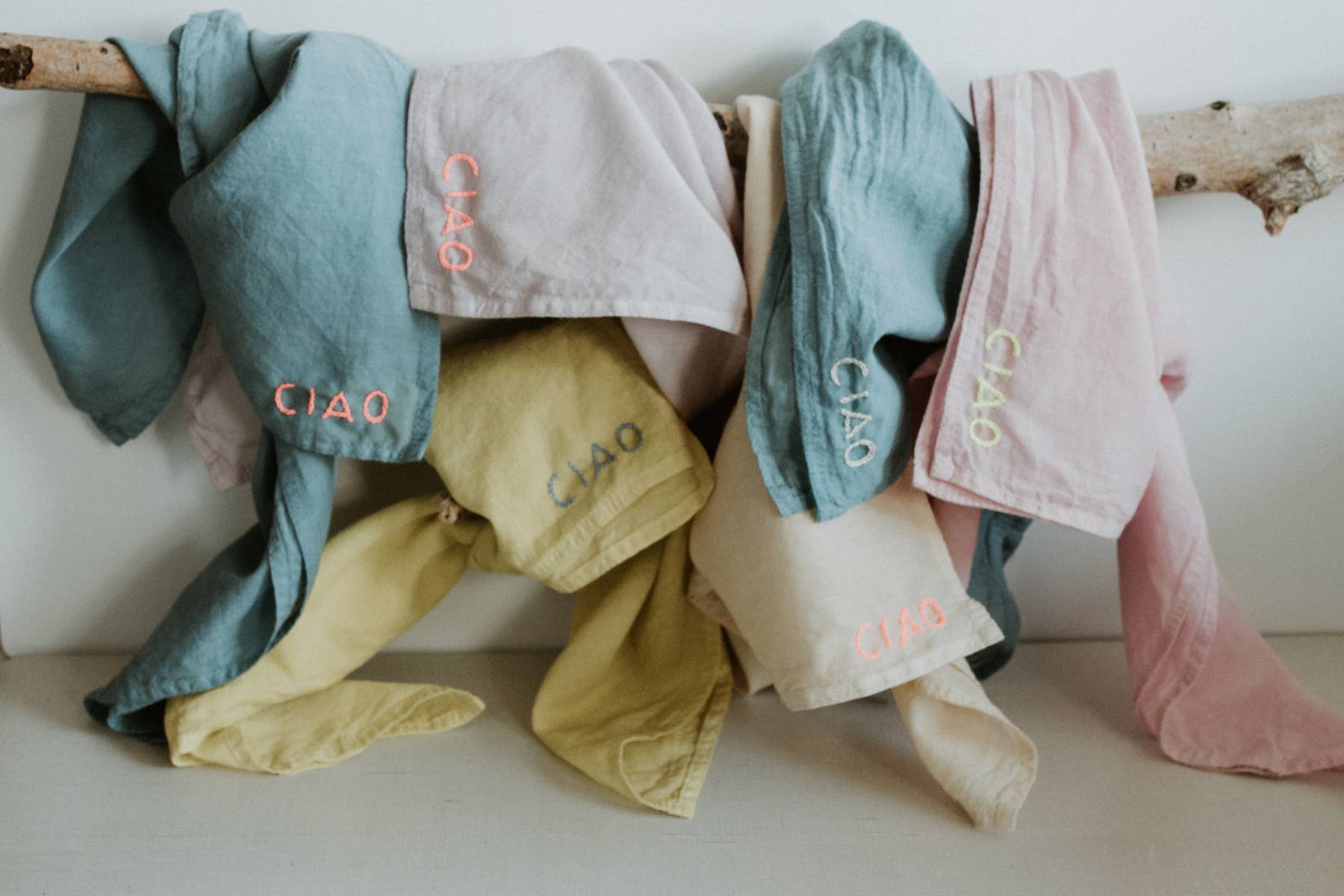 Eloise et moi - Wholesale Bandana - Women's - Hand embroidered organic cotton bandana - CIAO bandana9