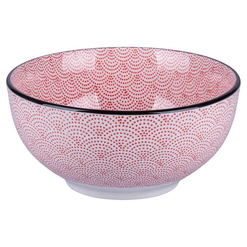 VdE Tivoli 1996 – wholesale Decorative plate/dish/bowl – CONFUSION RED MEDIUM BOWL 680ML 3ASS.4