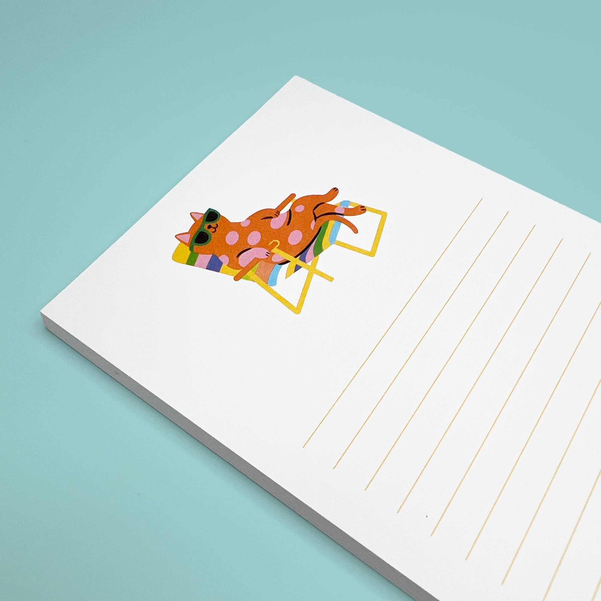 Sungy Side Up - Wholesale Notepad - Sunbathing Cat Notepad – Lounging Cat Memo Pad for Cat Lover6