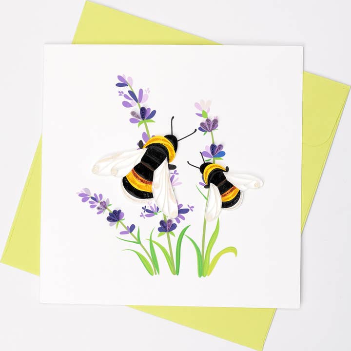 Carte Quilling Bumblebees pour la vente par Blue Bird Cards