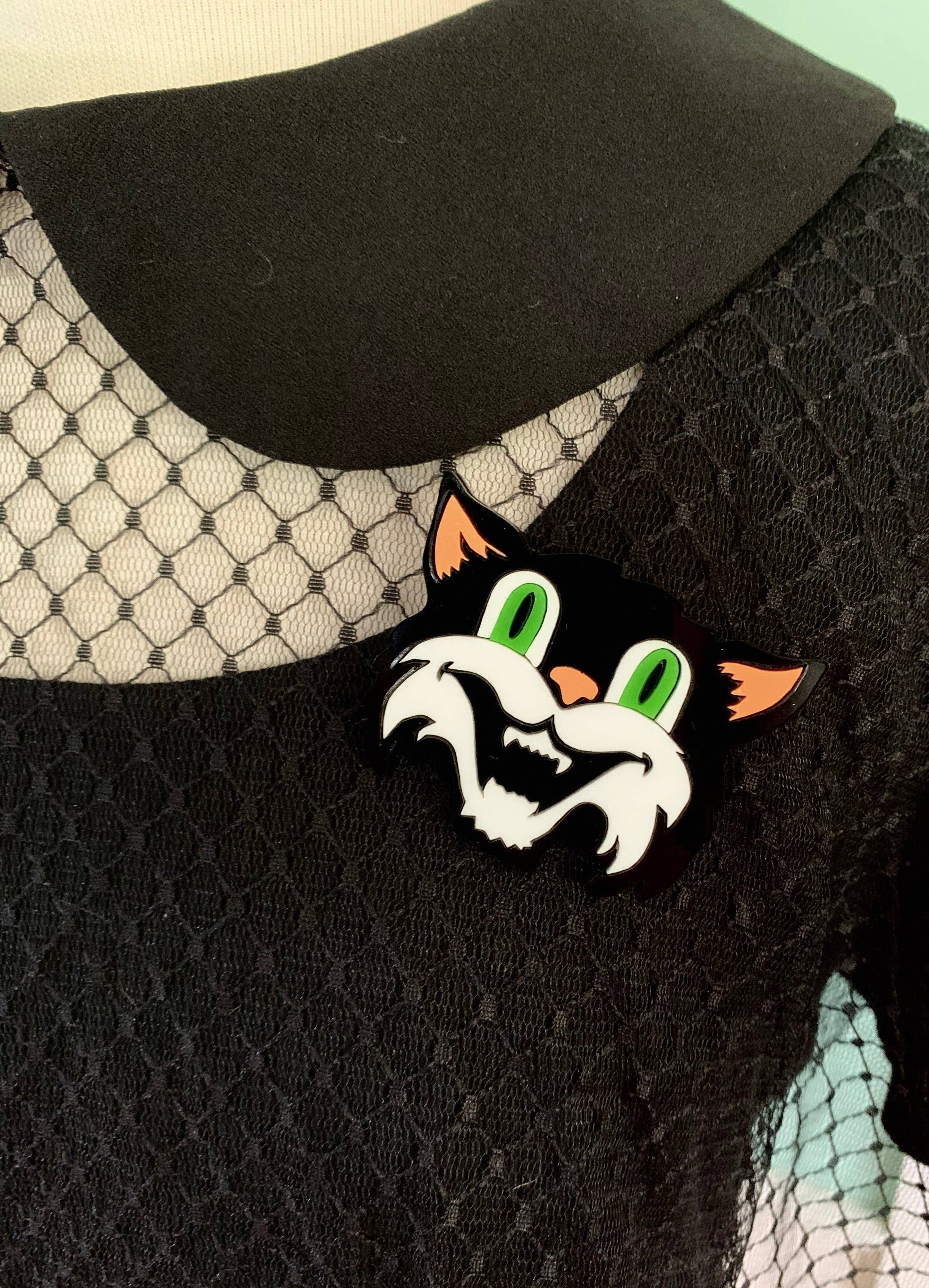 Birdie Bananas - Wholesale Brooch - Halloween Cat Brooch