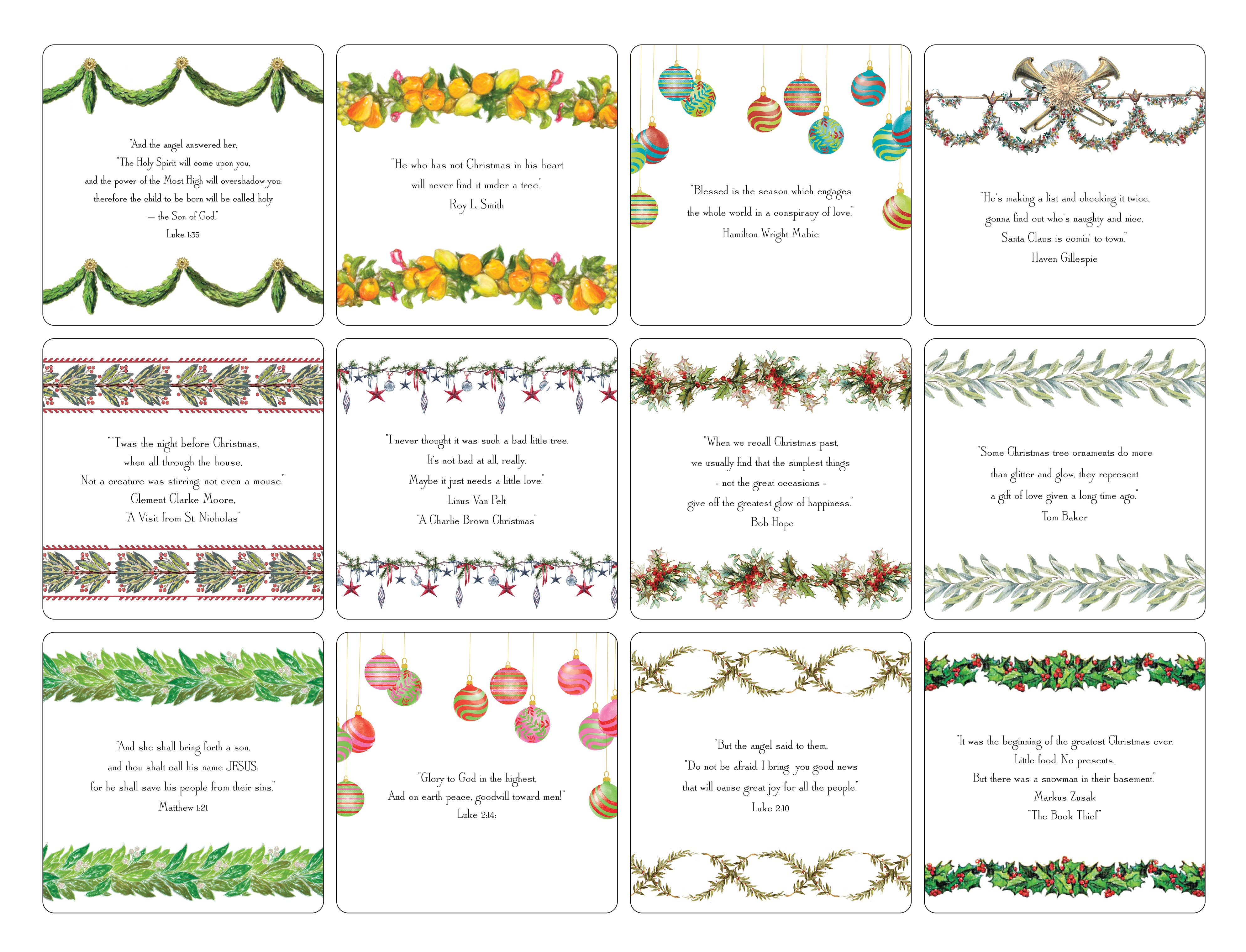 Maison de Papier - Wholesale Advent Calendar - VCO0001999 Christmas Quote Set 5.5" 5