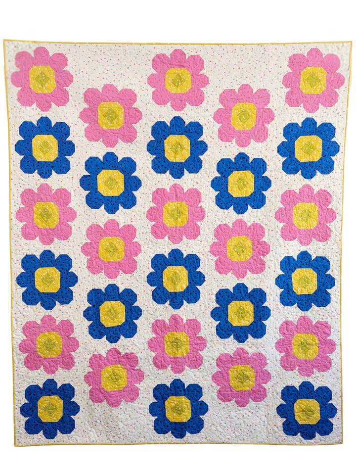 Dreamy Daisies PAPER Quilt Pattern for wholesale by Slightly Biased Quilts