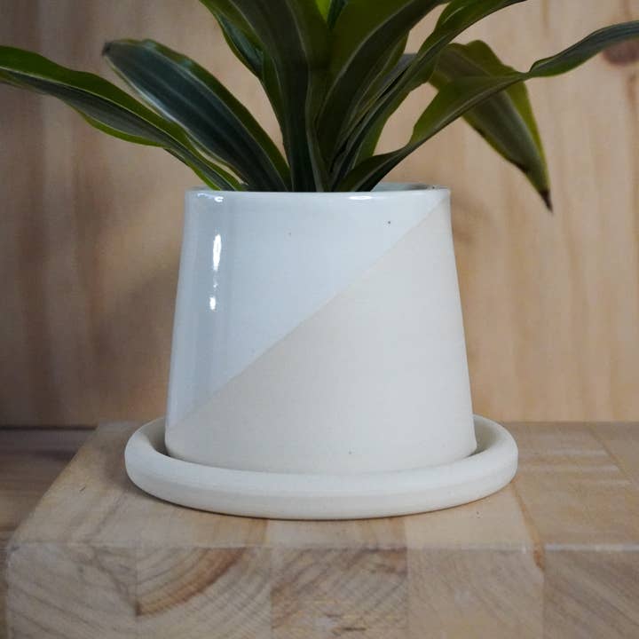 Shelby Page Ceramics - Wholesale Plant Pot - Small Planter with Tray - Core Glazes