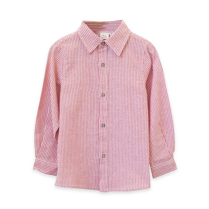 Camisa con cuello - Rayas rojas para venta al por mayor de Beet World