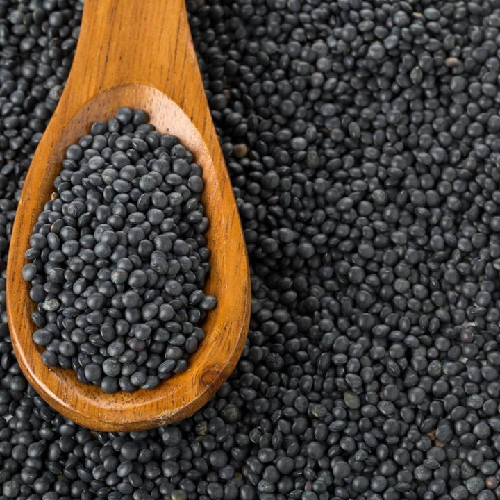 Black Lentils 1/10lbs. for wholesale by Khayyan Specialty Foods