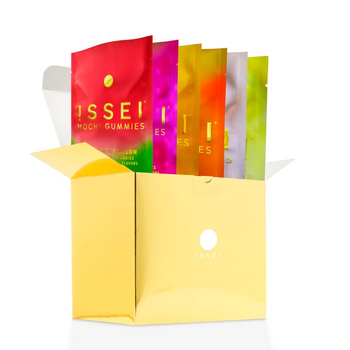 Issei Mochi Gummies - Wholesale Gummy - The Golden Sunshine Box (6-Pack 2 oz Variety)1