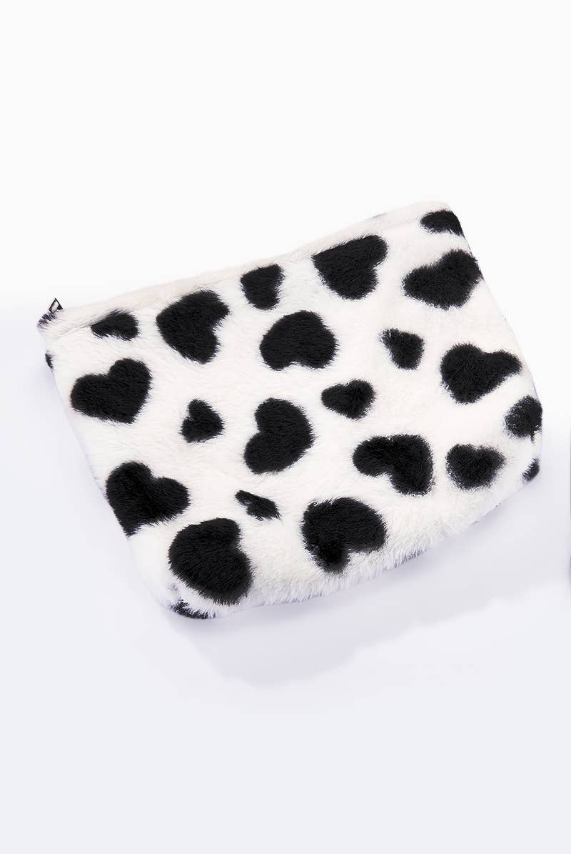 BYREN | ÉLINE L'ATELIER - Vente Trousse de toilette – femme - Pochette fausse fourrure motif cœur CY211-213JH0