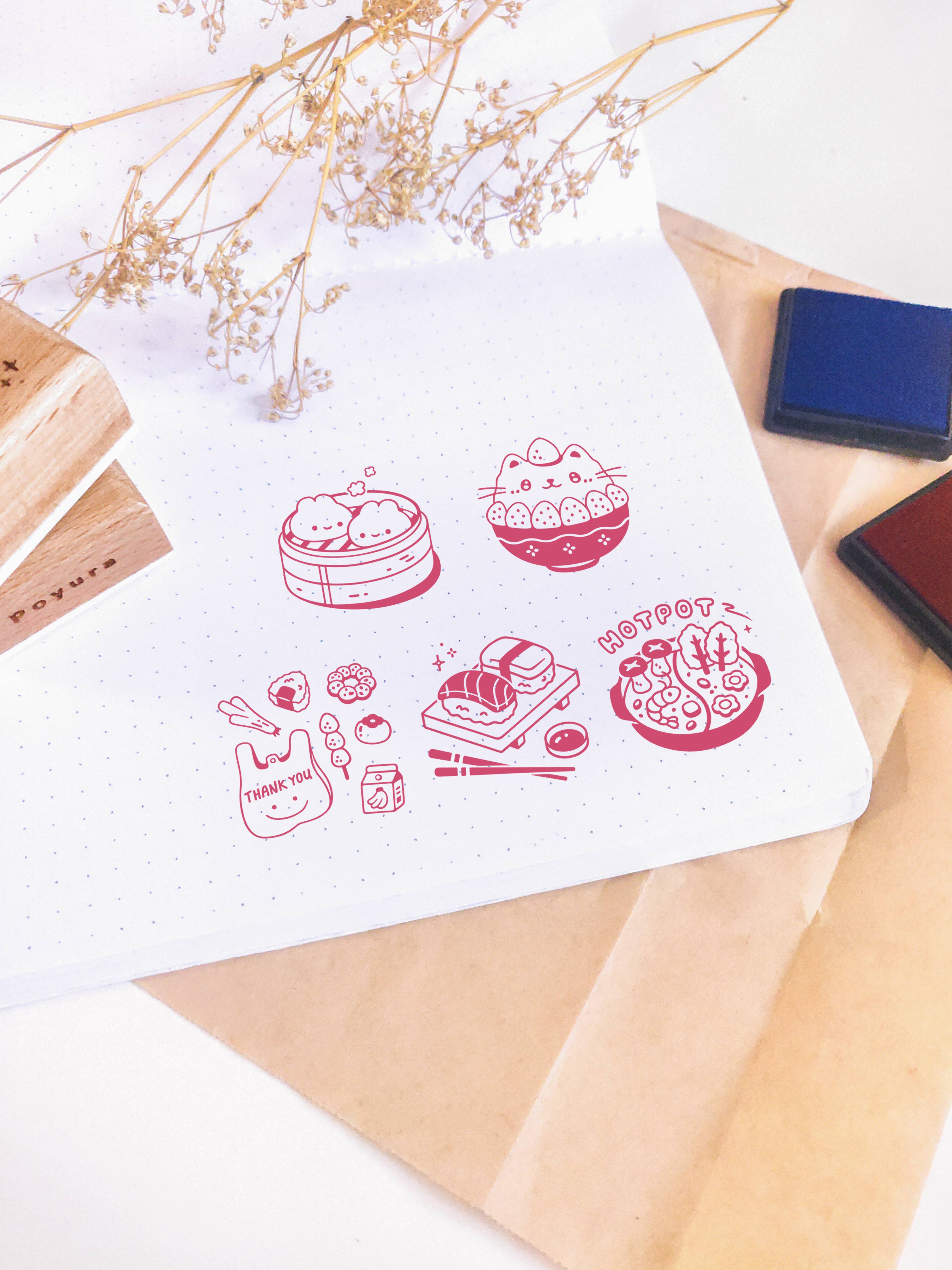 Poyura - Wholesale Rubber/Decorative Stamp - Sushi Wooden Stamp3