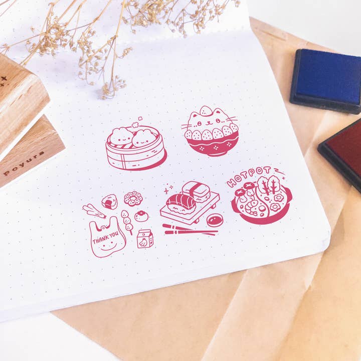 Poyura - Wholesale Rubber/Decorative Stamp - Sushi Wooden Stamp3